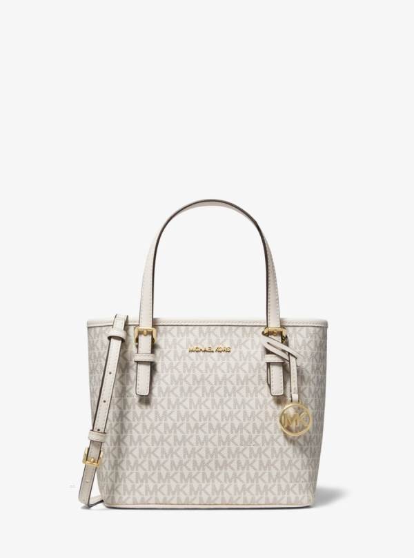 Damske Prenosná Taška Michael Kors Jet Set Travel Extra-Small Logo Top-Zip Viacfarebný - Kabelky Michael Kors Obchod | QWYKB-1562